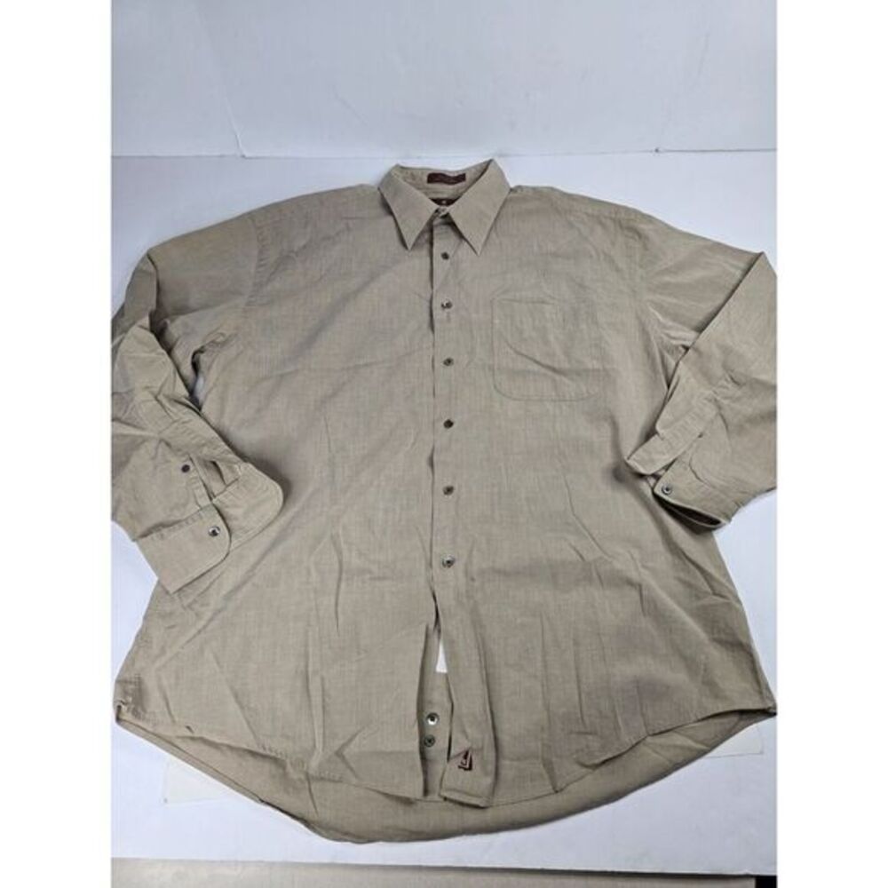 Nordstrom Shirt Mens 16.5 Brown Button Up Relaxed Classic Comfort‎ Casual Mens